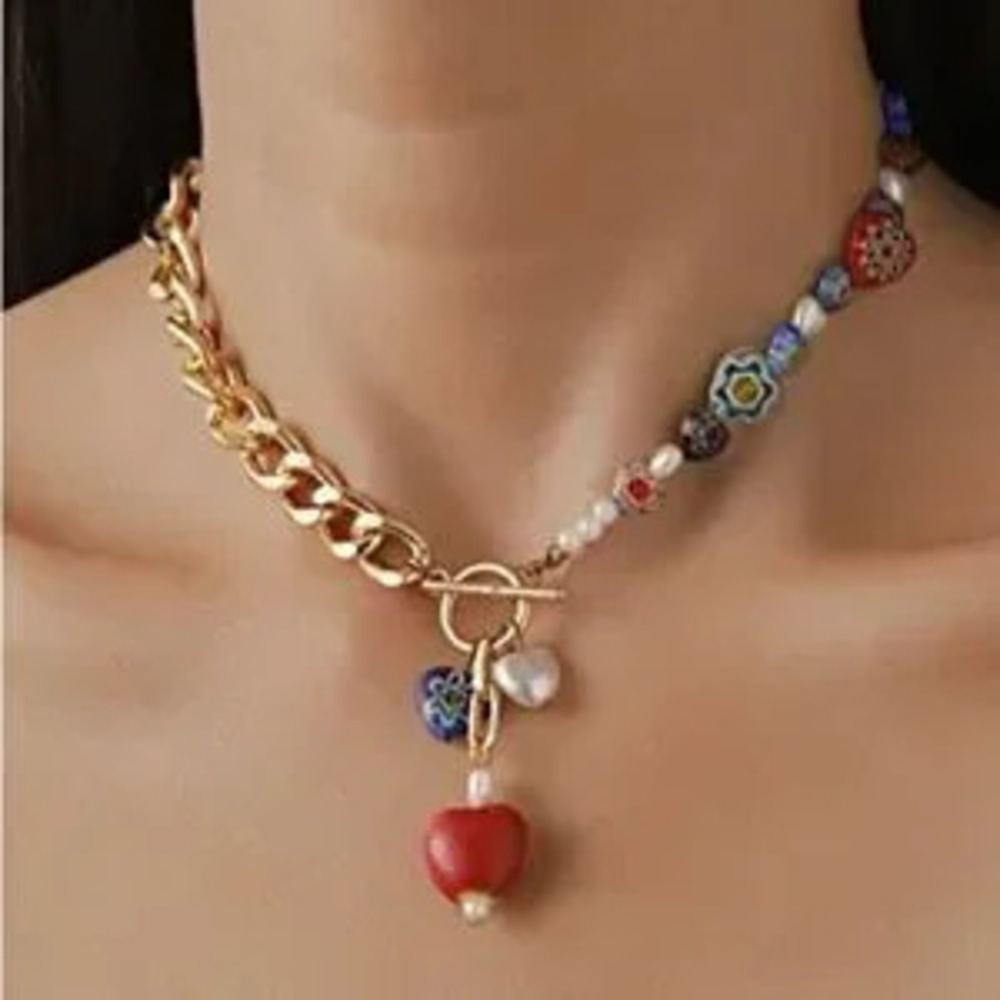 Boho beaded necklace N708